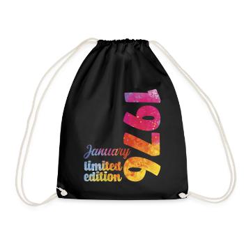 Cadeau D'anniversaire Janvier 1976 Anniversaire  - Sac de sport léger - noir - Devant