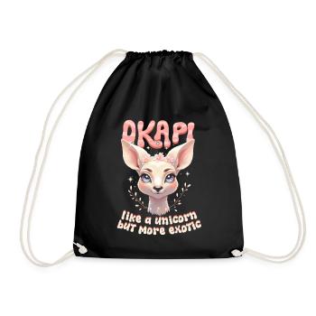 L’okapi comme une licorne mais plus exotique - Sac de sport léger - noir - Devant