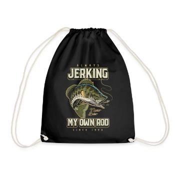 Toujours en train de branler ma canne Pêche amusante Né en 1990 - Sac de sport léger - noir - Devant