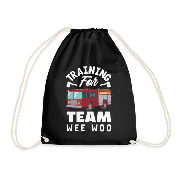 Wee Woo Squad Fire Tiny Feuerwehrmann - Turnbeutel - Schwarz - Vorne