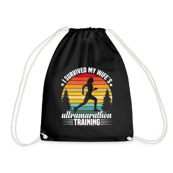  Ultra Runner Ultramarathon Training 100 Miles - Drawstring Bag - black - Front