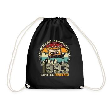 32nd Birthday Cassette December 1993 - Drawstring Bag - black - Front
