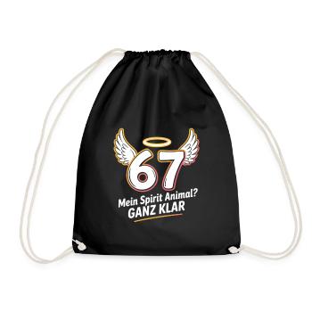 67 My Spirit Animal Clearly Birthday - Drawstring Bag - black - Front