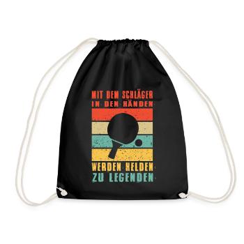 Table Tennis Players Gifts Table Tennis Outfits - Drawstring Bag - black - Front