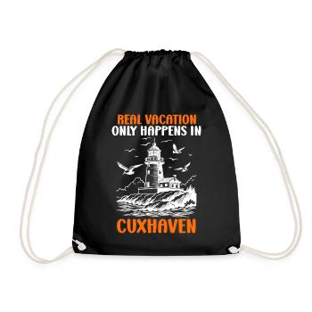 North Sea REAL HOLIDAYS ARE ONLY AVAILABLE IN CUXHAVEN - Drawstring Bag - black - Front