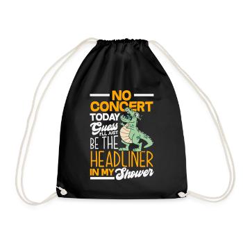 No concert today sad music - Drawstring Bag - black - Front