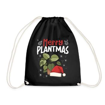 Joyeux Plantmas, amateurs de plantes de Noël drôles - Sac de sport léger - noir - Devant