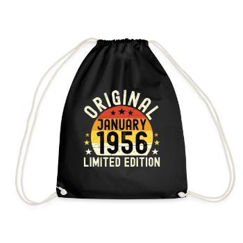 Anniversary January 1956 Limited Edition Original - Drawstring Bag - black - Front
