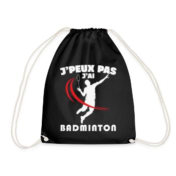 Je Peux Pas J'ai Badminton - Sac de sport léger - noir - Devant