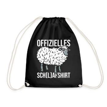 Chemise de nuit officielle Mouton endormi - Sac de sport léger - noir - Devant