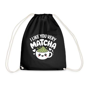 Thé matcha dit thé vert comme toi, très matcha - Sac de sport léger - noir - Devant