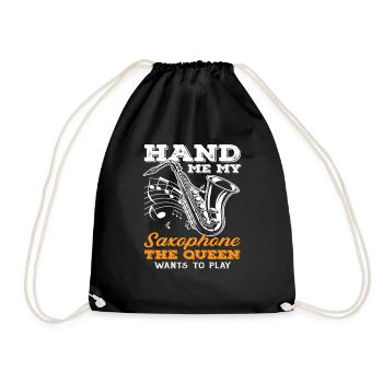 Passe-moi mon saxophone Queen Jazz Jazz Saxophonist - Sac de sport léger - noir - Devant