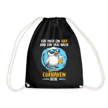 North Sea holiday FOR ME A BEER AND TAXI TO - Drawstring Bag - black - Front