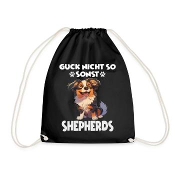 Dictons de chiens Promenade cadeau pour amoureux des chiens AUSSIE - Sac de sport léger - noir - Devant