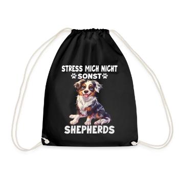 Australian Shepherd Hundebesitzer T Aussie - Turnbeutel - Schwarz - Vorne