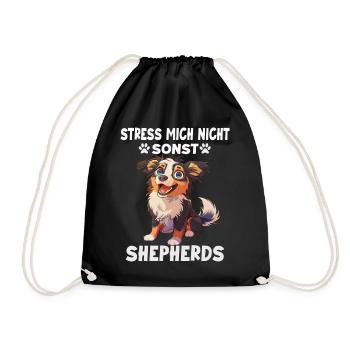 Don du propriétaire de chien T Shepherd Dog Walk T - Sac de sport léger - noir - Devant
