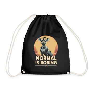 Okapi Tier Normal Is Boring - Drawstring Bag - black - Front