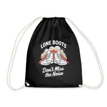 Women's solo hiker empowerment trail - Drawstring Bag - black - Front