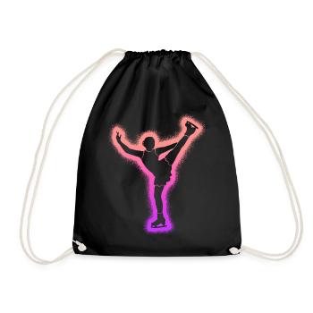 Patineuse artistique Fille patineuse artistique Patinage artistique - Sac de sport léger - noir - Devant
