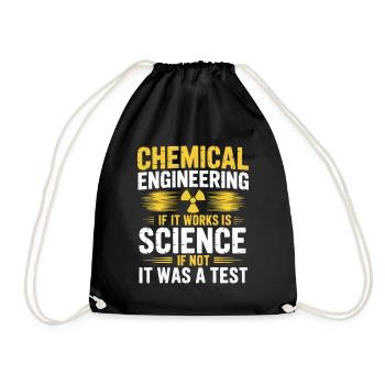 Drôle d’ingénieur chimiste scientifique Logique de l’humour - Sac de sport léger - noir - Devant