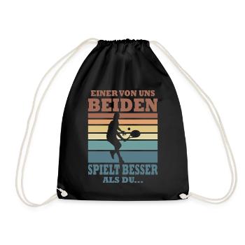 Joueur de tennis offre des tenues de paroles de tennis - Sac de sport léger - noir - Devant