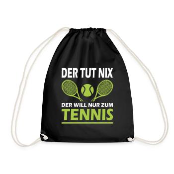 Joueur de tennis offre des tenues de paroles de tennis - Sac de sport léger - noir - Devant