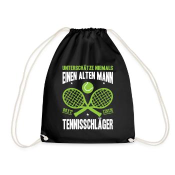 Joueur de tennis offre des tenues de paroles de tennis - Sac de sport léger - noir - Devant