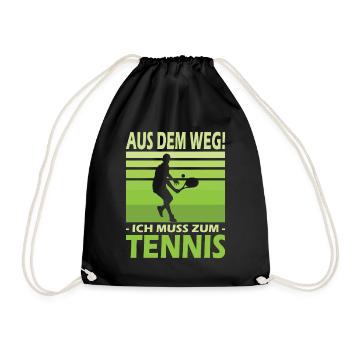 Joueur de tennis offre des tenues de paroles de tennis - Sac de sport léger - noir - Devant