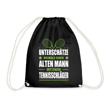 Joueur de tennis offre des tenues de paroles de tennis - Sac de sport léger - noir - Devant