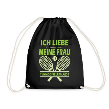 Joueur de tennis offre des tenues de paroles de tennis - Sac de sport léger - noir - Devant