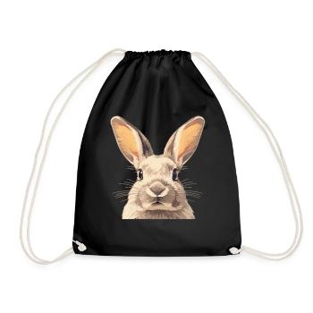 Bunny Bunny - Drawstring Bag - black - Front