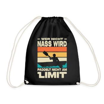 Kayaker Gifts Kayak Water Sports Outfits - Drawstring Bag - black - Front