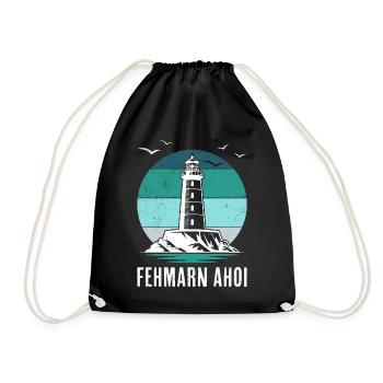 Baltic Sea FEHMARN AHOI Phare Rétro Drôle - Sac de sport léger - noir - Devant