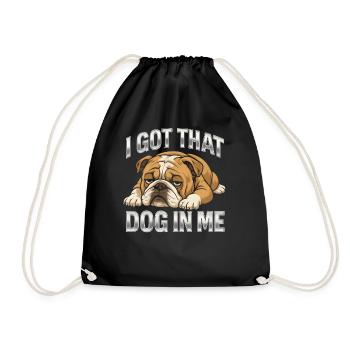 Idée cadeau sur l’humour du chien bouledogue anglais - Sac de sport léger - noir - Devant