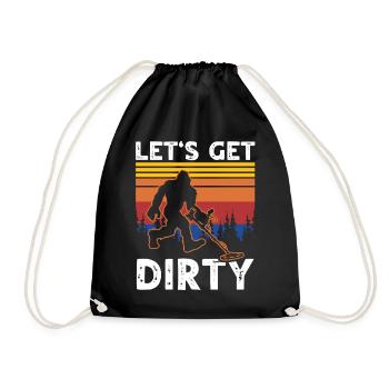 Sasquatches Pêche en terre avec Big Foot - Sac de sport léger - noir - Devant