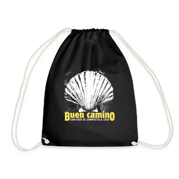 Buen Camino 2026 | Way of St. James, Pilgrims, Santiago - Drawstring Bag - black - Front