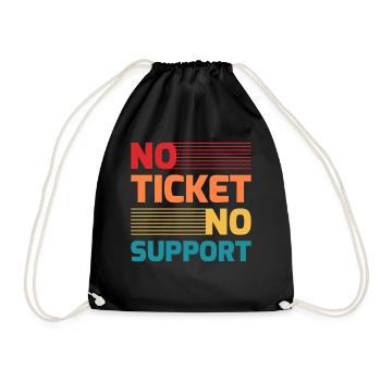 Sans ticket, sans support Administrateur de la ligne informatique Hotline Nerd - Sac de sport léger - noir - Devant