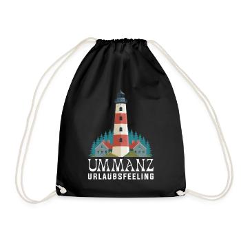 Ostsee Urlaub UMMANZ URLAUBSFEELING Lustiges - Turnbeutel - Schwarz - Vorne