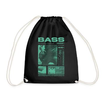Bassgitarrenliebhaber Bassist Streetwear - Turnbeutel - Schwarz - Vorne