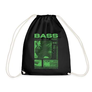Bassiste amateur de basse Streetwear - Sac de sport léger - noir - Devant