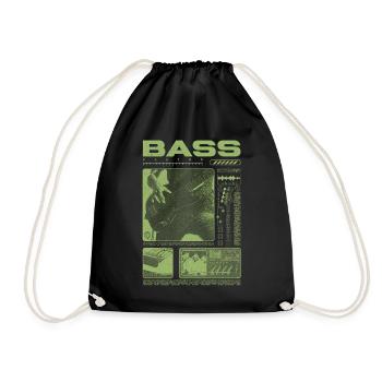Bassgitarrenliebhaber Bassist Streetwear - Turnbeutel - Schwarz - Vorne
