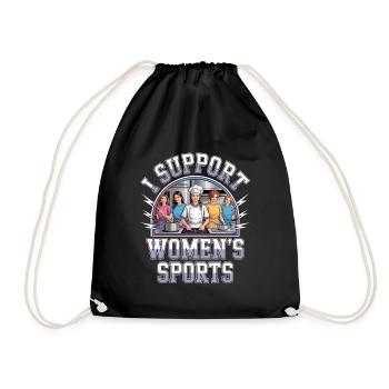 Je soutiens le bootleg inportable du sport féminin - Sac de sport léger - noir - Devant
