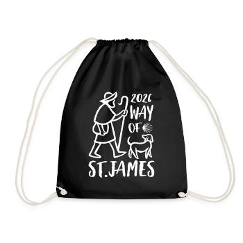 Buen Camino 2026 | Le Camino de Santiago Le voyage est le but - Sac de sport léger - noir - Devant