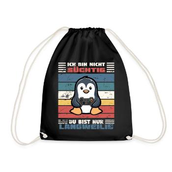 Addicted gambler - Drawstring Bag - black - Front