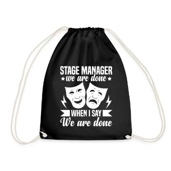  Theatre Backstage Crew Professional Theatre Stage - Drawstring Bag - black - Front