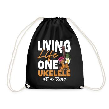 Ukulélé hawaïen Ukulélé Vie - Sac de sport léger - noir - Devant