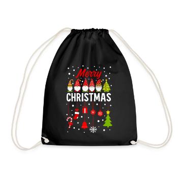 Gnome Christmas Decorations Magic - Drawstring Bag - black - Front