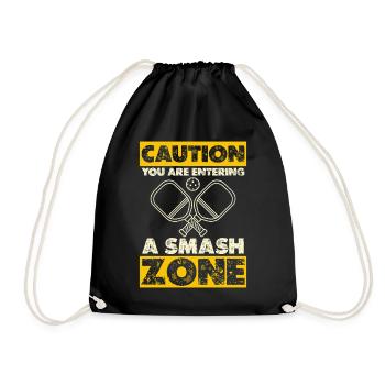 Vorsicht: Smash Zone - Turnbeutel - Schwarz - Vorne