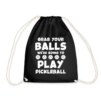 Letting de la devise du pickleball - Sac de sport léger - noir - Devant