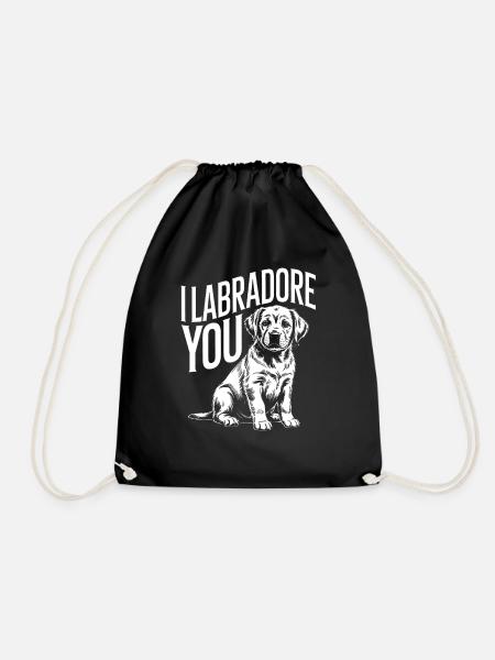Ich Labrador Sie - Turnbeutel - Schwarz